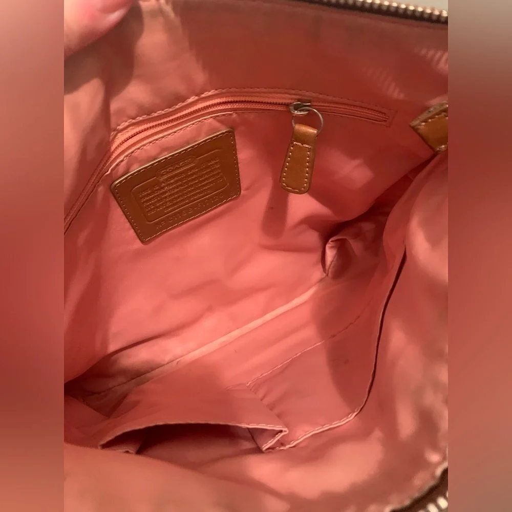 COACH Bias File Bag Crossbody Coated Canvas #17120 Signature C's Khaki/Toffee